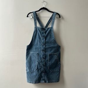 American Eagle Corduroy blue overall dress